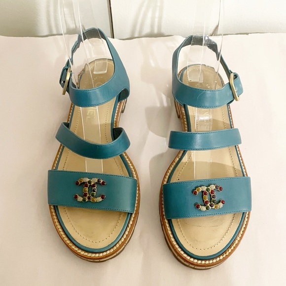 Chanel Interlocking CC Sandals